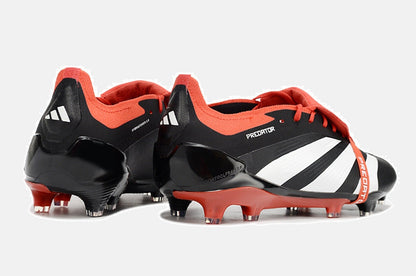 Chuteira Adidas Predator Elite Tongue FG - Preta, Branca e Laranja - imagem 6