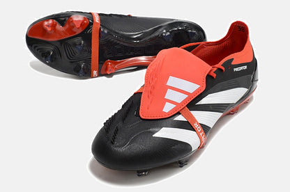 Chuteira Adidas Predator Elite Tongue FG - Preta, Branca e Laranja - imagem 4
