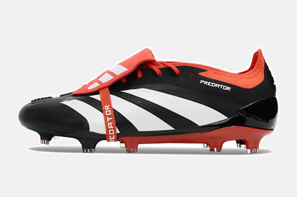 Chuteira Adidas Predator Elite Tongue FG - Preta, Branca e Laranja - imagem 7