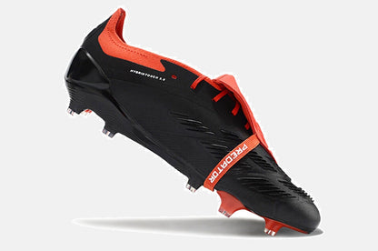 Chuteira Adidas Predator Elite Tongue FG - Preta, Branca e Laranja - detalhe