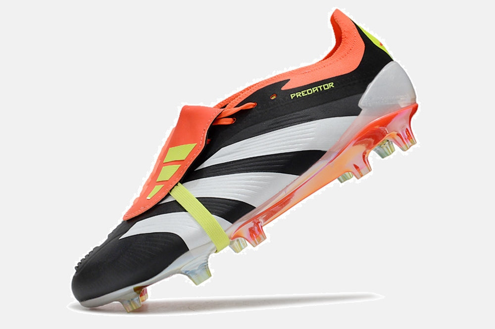Chuteira Adidas Predator Elite Tongue FG - Preta, Branca e Laranja - imagem 5