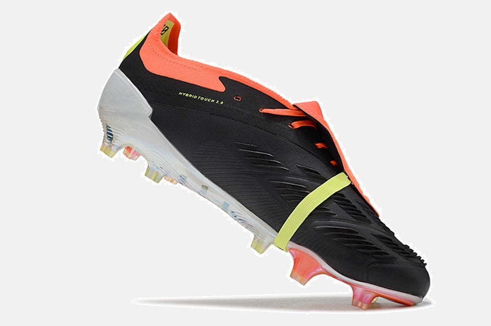 Chuteira Adidas Predator Elite Tongue FG - Preta, Branca e Laranja - imagem 4