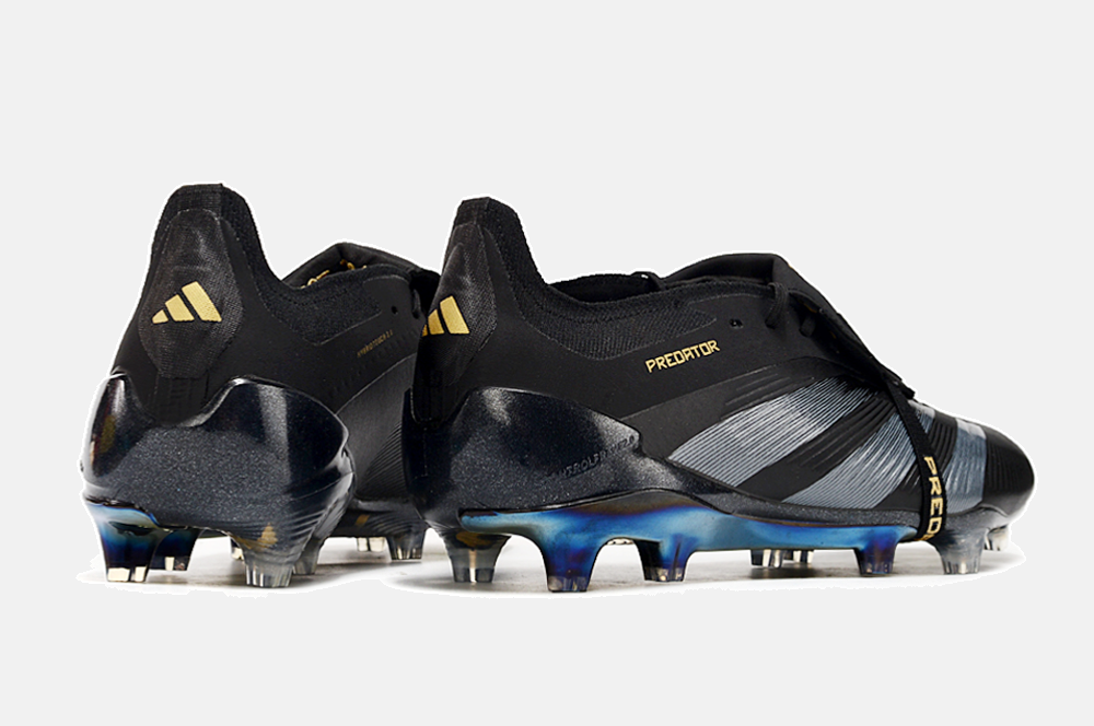 Chuteira Adidas Predator Elite Tongue FG - Preta e Azul - imagem 5