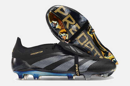 Chuteira Adidas Predator Elite Tongue FG - Preta e Azul - imagem 7