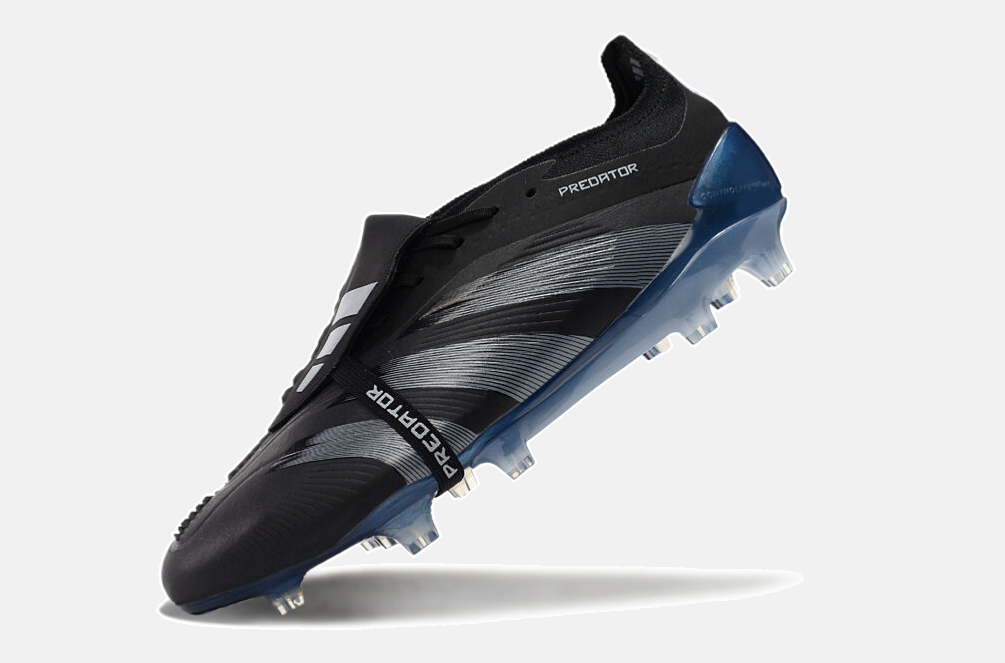 Chuteira Adidas Predator Elite Tongue FG - Preta e Azul - detalhe