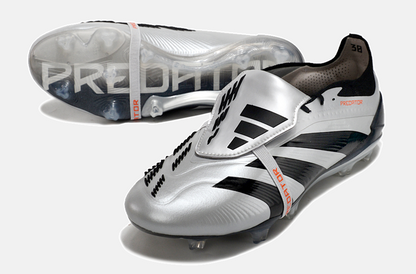 Chuteira Adidas Predator Elite Tongue FG - Preta e Branca - vista traseira