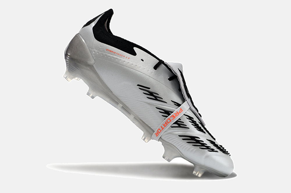Chuteira Adidas Predator Elite Tongue FG - Preta e Branca - detalhe