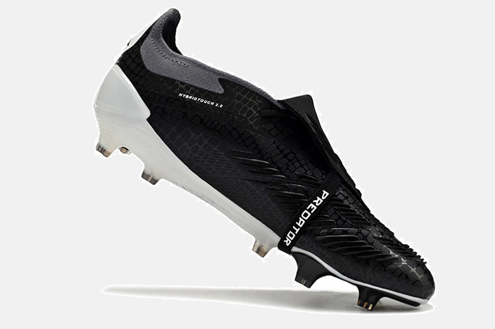 Chuteira Adidas Predator Elite Tongue FG - Preta e Branca - detalhe