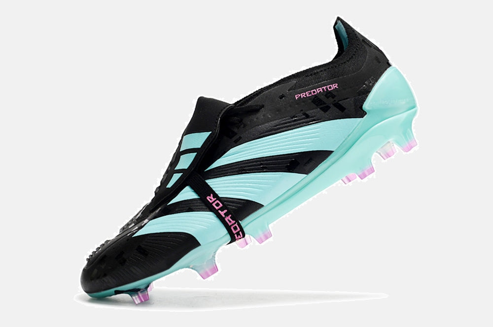 Chuteira Adidas Predator Elite Tongue FG - Preta e Ciano - imagem 4
