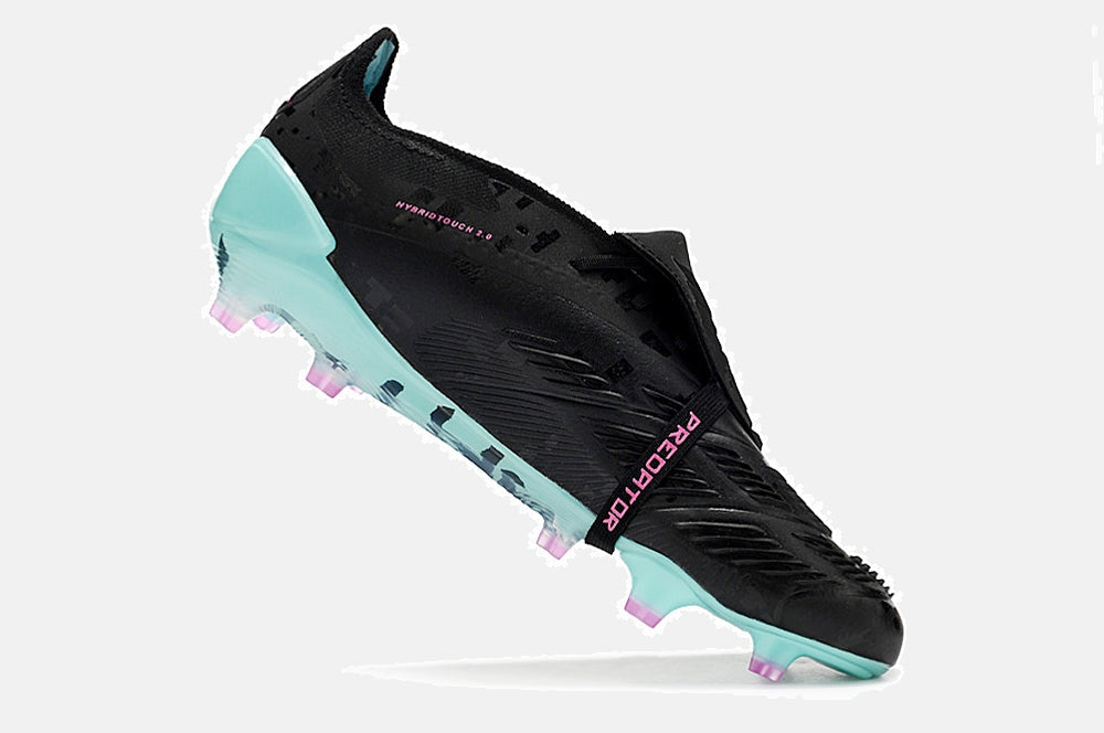 Chuteira Adidas Predator Elite Tongue FG - Preta e Ciano - detalhe