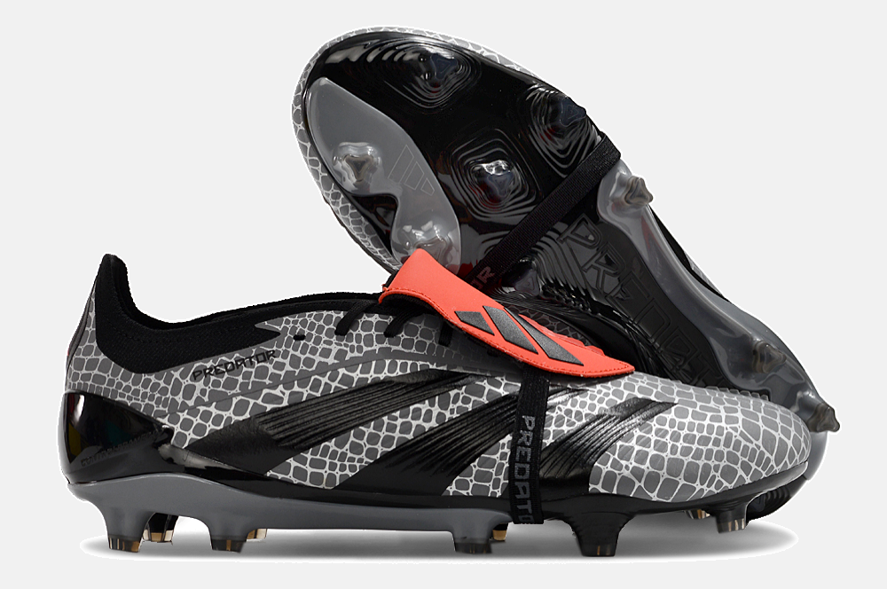 Chuteira Adidas Predator Elite Tongue FG - Preta e Cinza - imagem 8