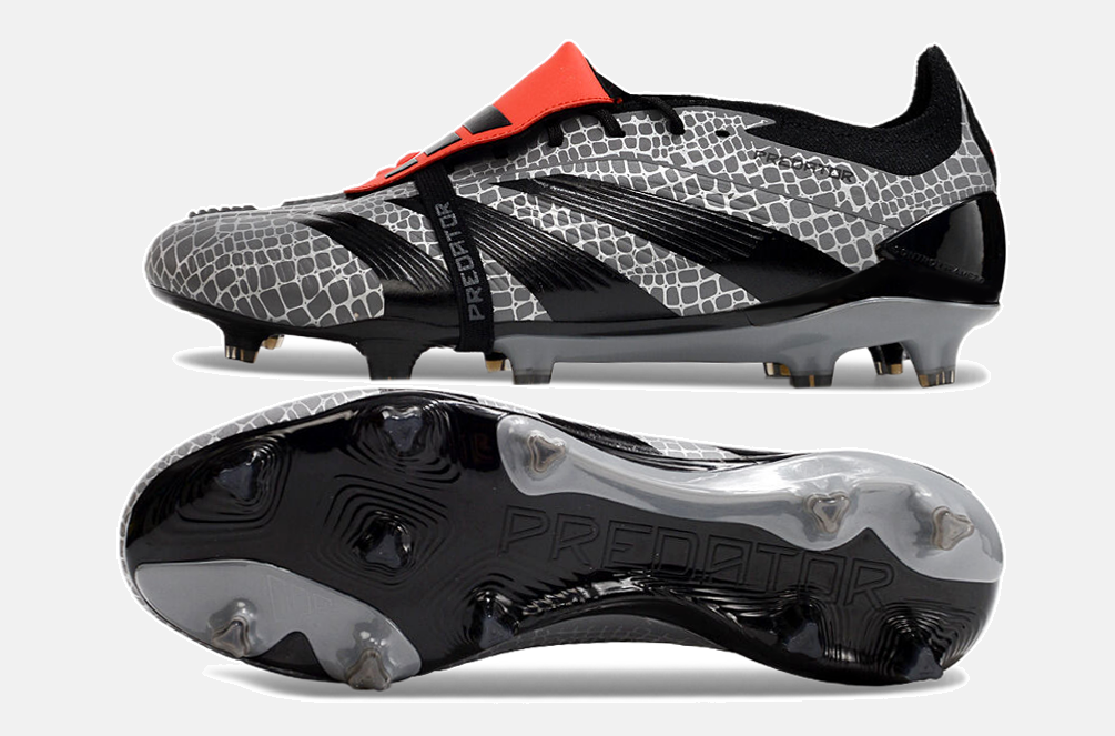 Chuteira Adidas Predator Elite Tongue FG - Preta e Cinza - imagem 7