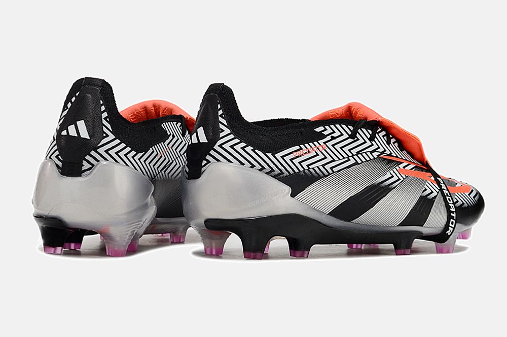Chuteira Adidas Predator Elite Tongue FG - Preta e Cinza - vista traseira