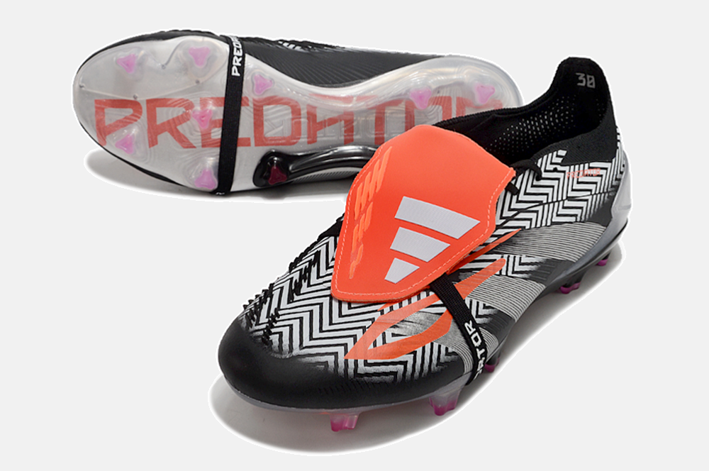 Chuteira Adidas Predator Elite Tongue FG - Preta e Cinza - imagem 4