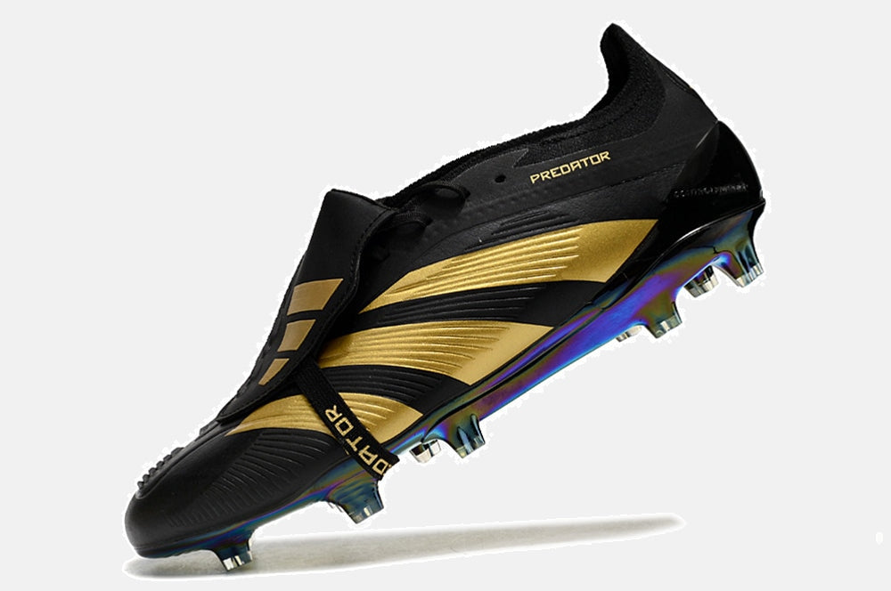 Chuteira Adidas Predator Elite Tongue FG - Preta e Dourada - imagem 4
