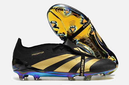 Chuteira Adidas Predator Elite Tongue FG - Preta e Dourada - imagem 8