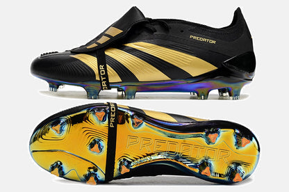 Chuteira Adidas Predator Elite Tongue FG - Preta e Dourada - detalhe