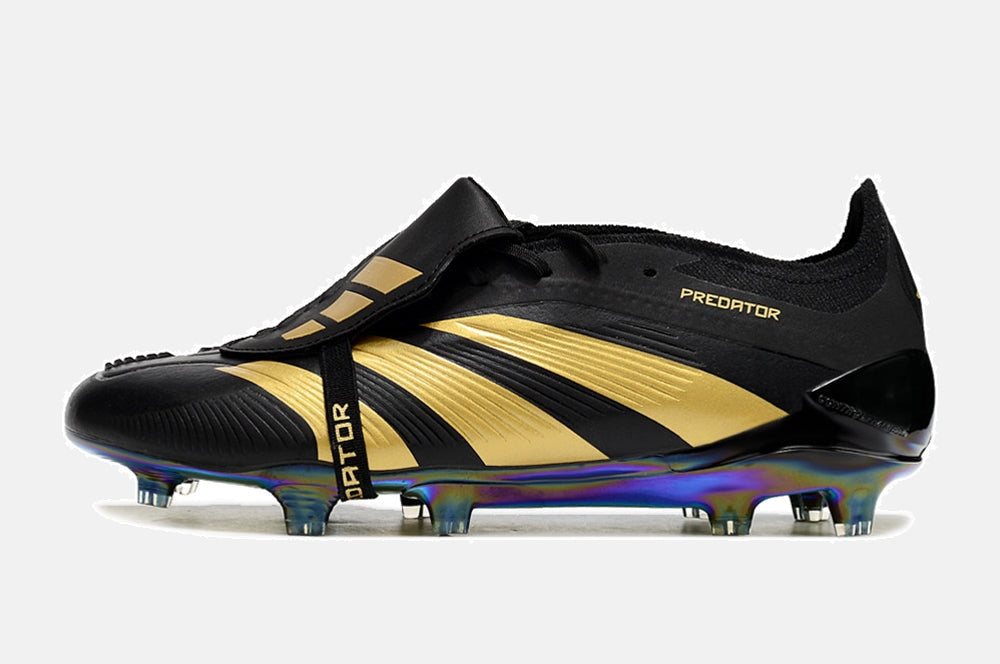 Chuteira Adidas Predator Elite Tongue FG - Preta e Dourada - imagem 7