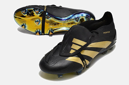 Chuteira Adidas Predator Elite Tongue FG - Preta e Dourada - imagem 6