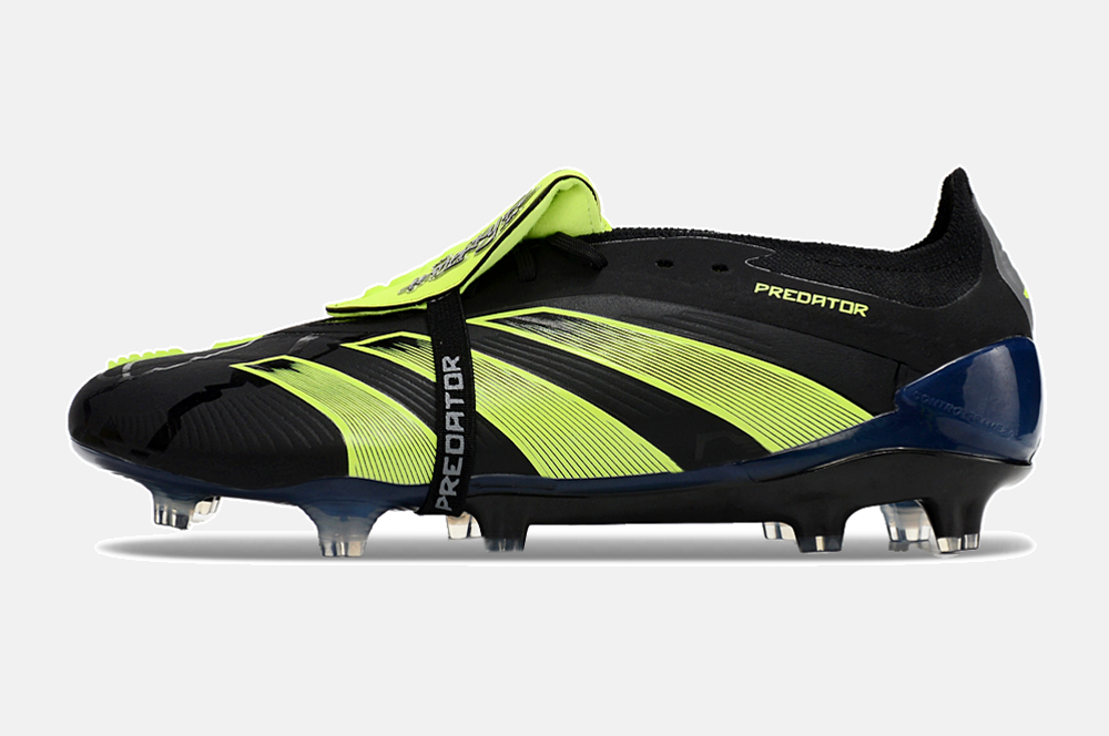 Chuteira Adidas Predator Elite Tongue FG - Preta e Verde - imagem 6