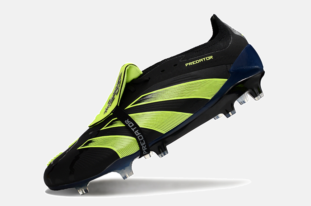 Chuteira Adidas Predator Elite Tongue FG - Preta e Verde - detalhe