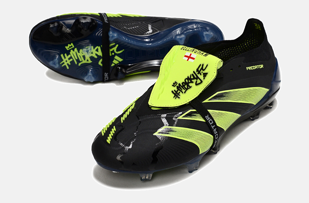 Chuteira Adidas Predator Elite Tongue FG - Preta e Verde - imagem 4
