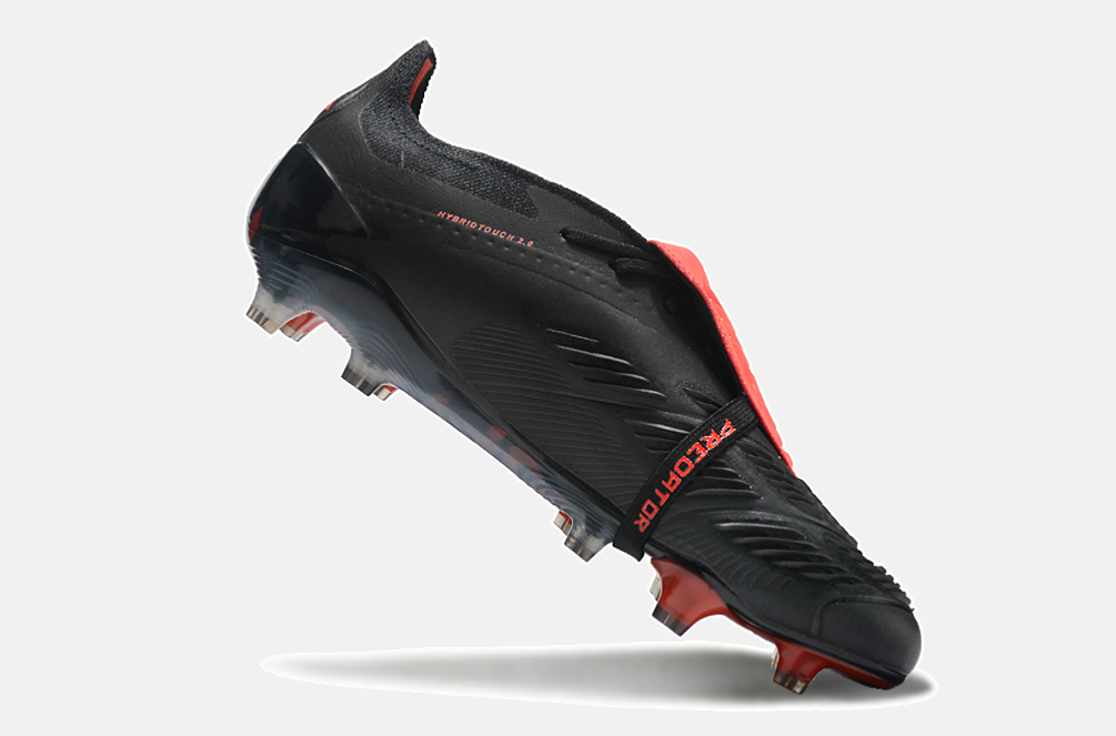 Chuteira Adidas Predator Elite Tongue FG - Preta e Vermelha - imagem 5