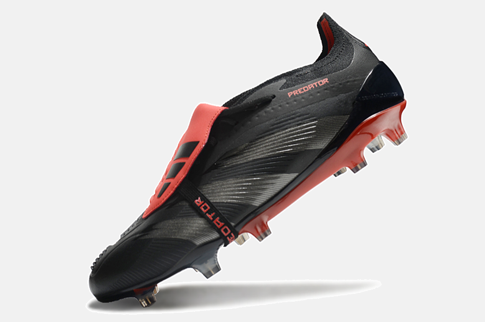 Chuteira Adidas Predator Elite Tongue FG - Preta e Vermelha - imagem 4