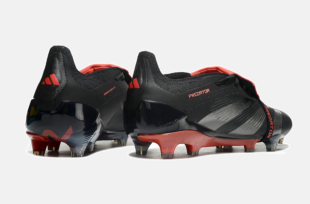 Chuteira Adidas Predator Elite Tongue FG - Preta e Vermelha - imagem 7