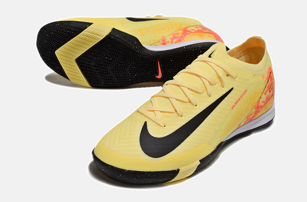 Chuteira Futsal Nike Mercurial Air Zoom Vapor 16 IC - Amarela, Laranja e Preta - detalhe