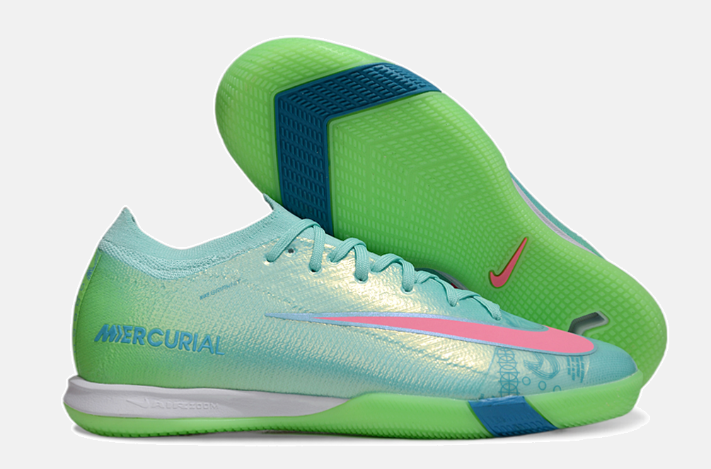 Chuteira Futsal Nike Mercurial Air Zoom Vapor 16 IC - Azul e Verde - imagem 8