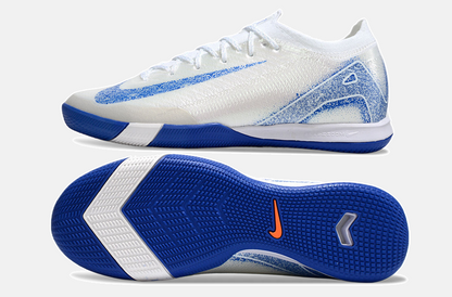 Chuteira Futsal Nike Mercurial Air Zoom Vapor 16 IC -  Branca e Azul - vista traseira
