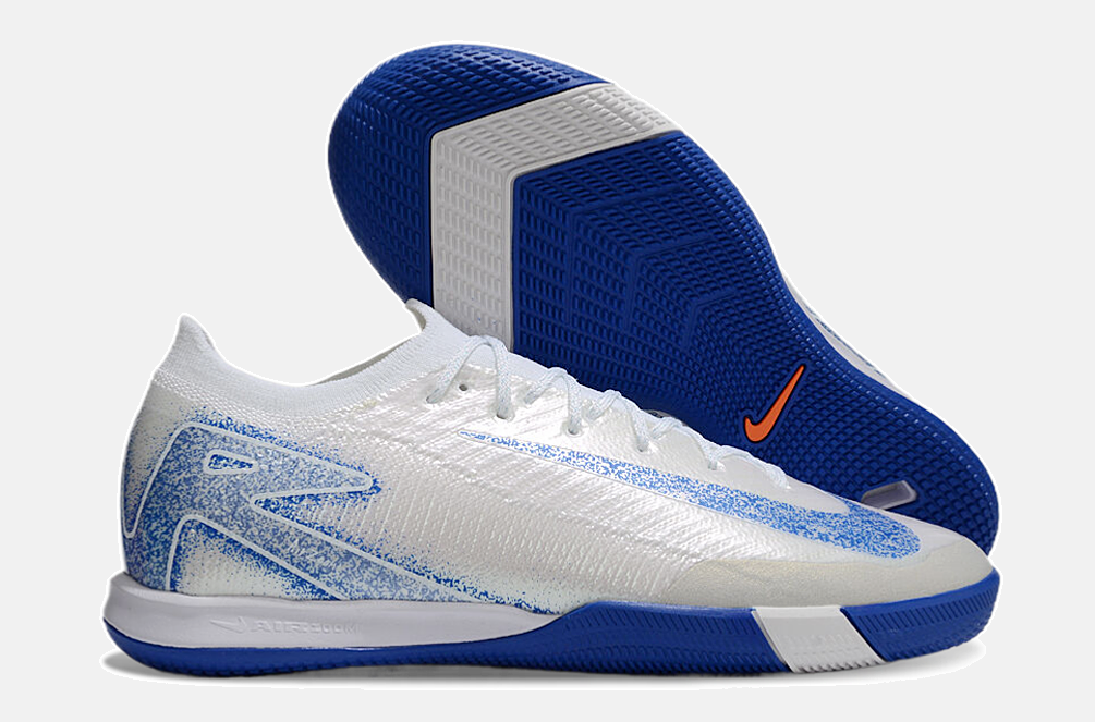 Chuteira Futsal Nike Mercurial Air Zoom Vapor 16 IC -  Branca e Azul - imagem 8
