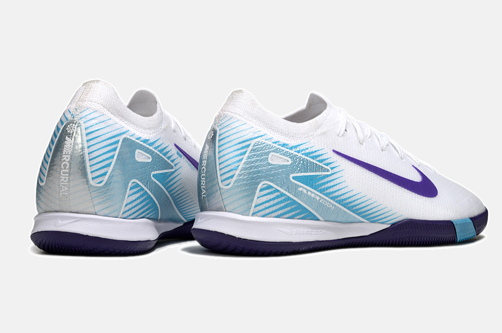 Chuteira Futsal Nike Mercurial Air Zoom Vapor 16 IC - Branca e Azul - imagem 7