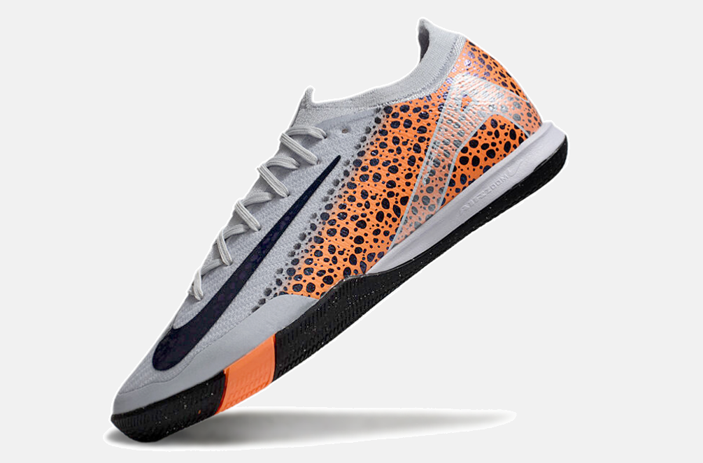 Chuteira Futsal Nike Mercurial Air Zoom Vapor 16 IC - Cinza e Laranja - imagem 5