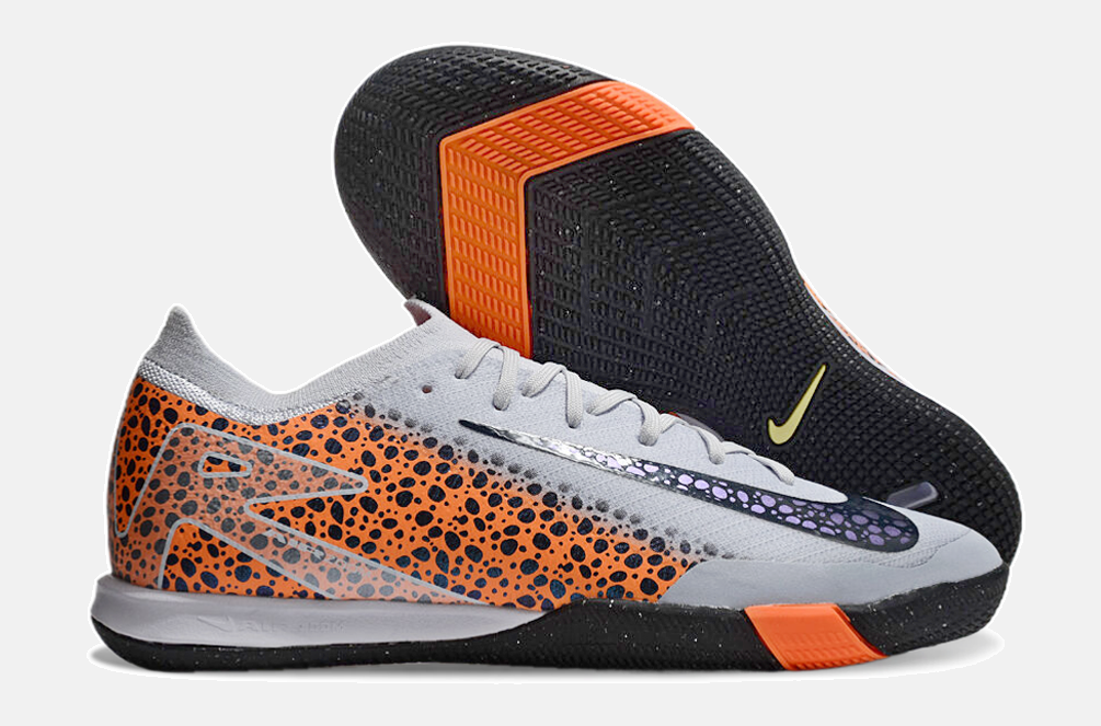 Chuteira Futsal Nike Mercurial Air Zoom Vapor 16 IC - Cinza e Laranja - imagem 8