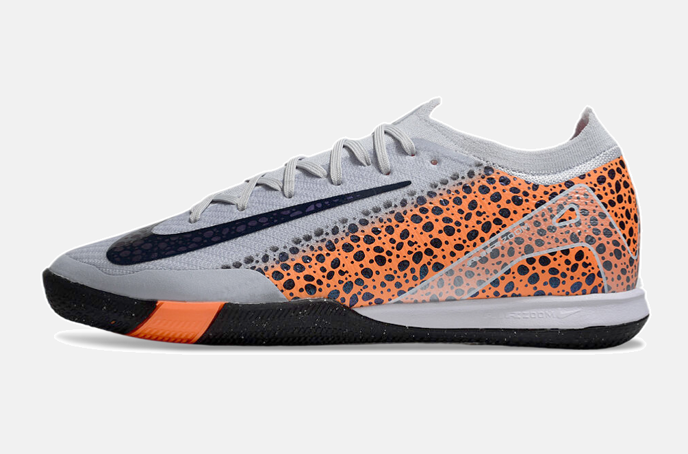 Chuteira Futsal Nike Mercurial Air Zoom Vapor 16 IC - Cinza e Laranja - imagem 4