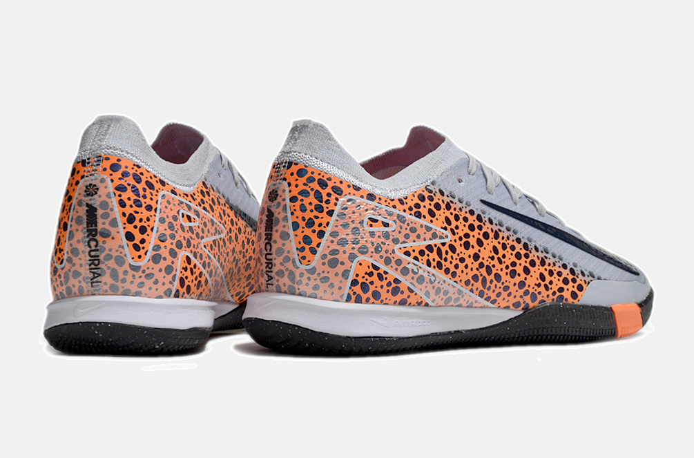 Chuteira Futsal Nike Mercurial Air Zoom Vapor 16 IC - Cinza e Laranja - imagem 7