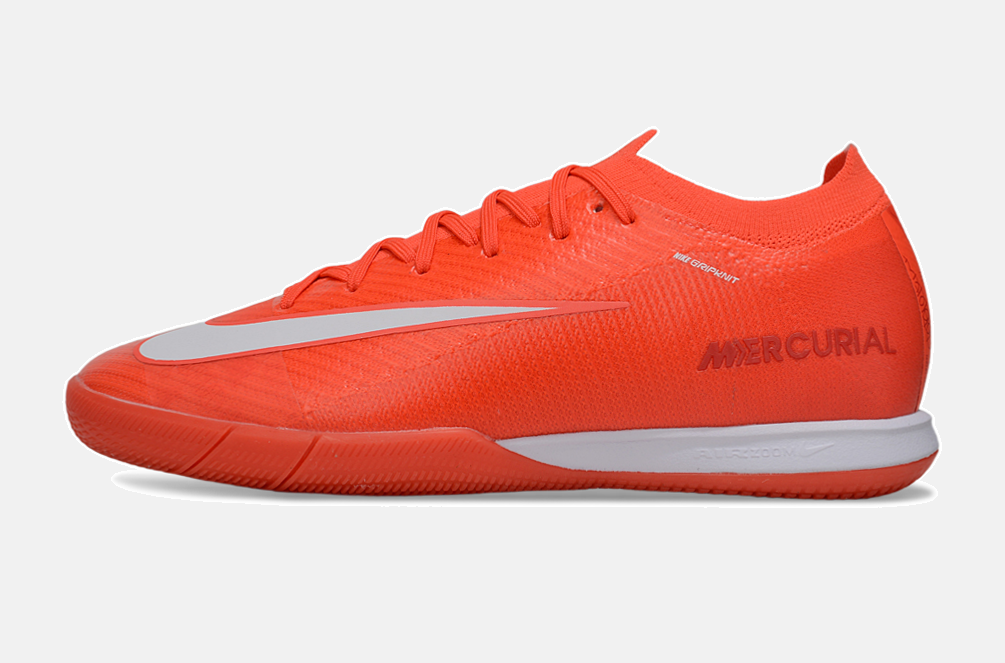 Chuteira Futsal Nike Mercurial Air Zoom Vapor 16 IC - Laranja e Branca - imagem 4