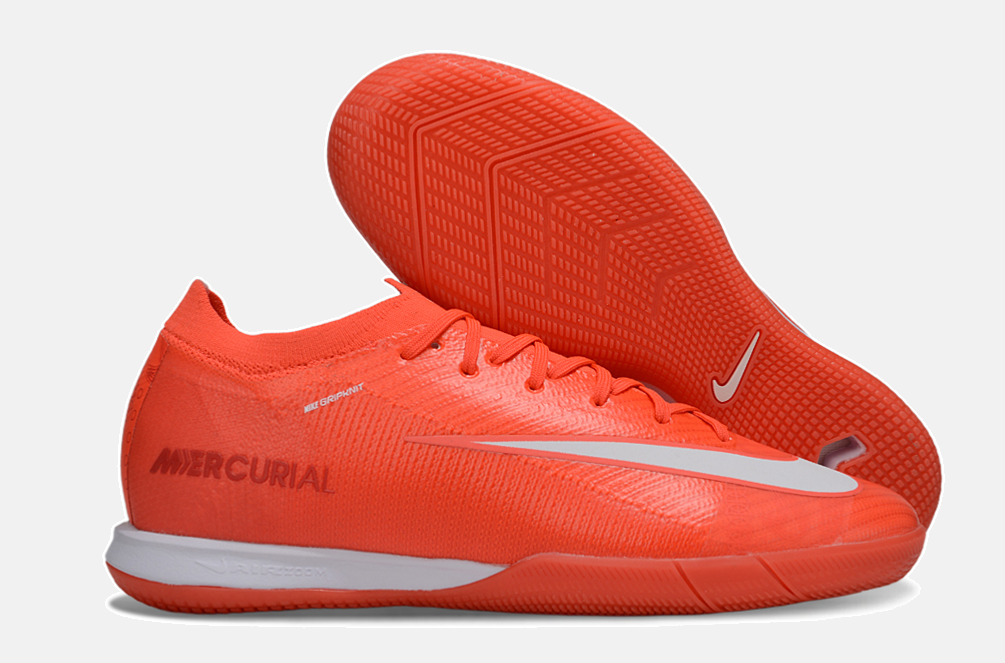 Chuteira Futsal Nike Mercurial Air Zoom Vapor 16 IC - Laranja e Branca - imagem 8