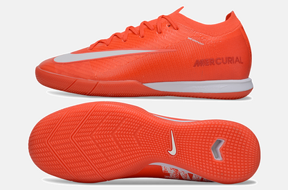Chuteira Futsal Nike Mercurial Air Zoom Vapor 16 IC - Laranja e Branca - vista traseira