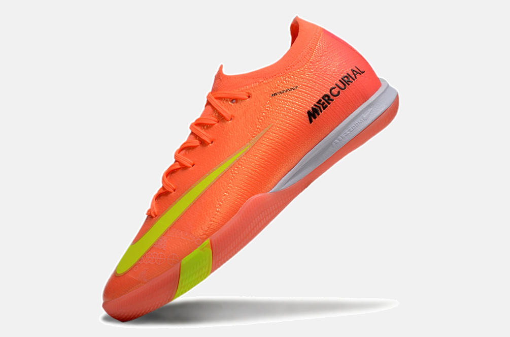 Chuteira Futsal Nike Mercurial Air Zoom Vapor 16 IC - Laranja e Verde - imagem 5