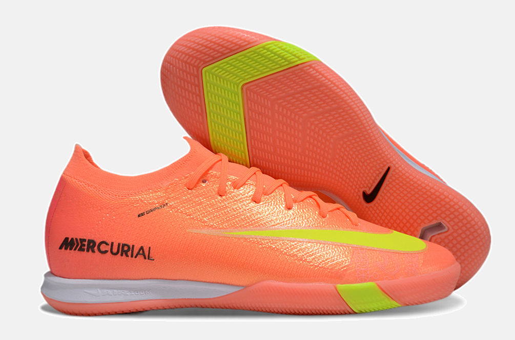 Chuteira Futsal Nike Mercurial Air Zoom Vapor 16 IC - Laranja e Verde - imagem 8