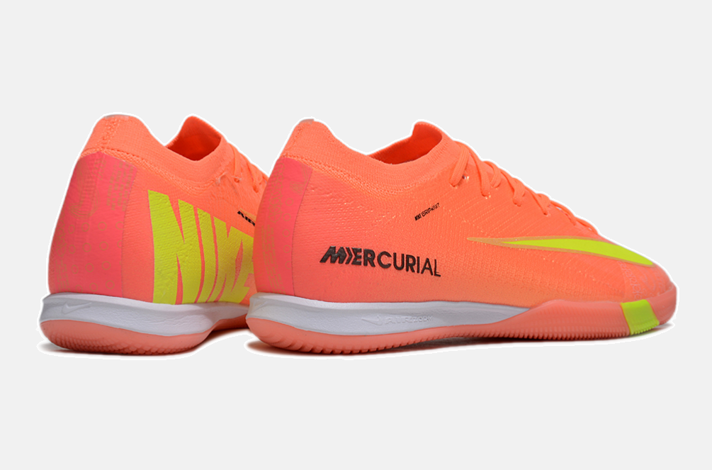 Chuteira Futsal Nike Mercurial Air Zoom Vapor 16 IC - Laranja e Verde - imagem 7