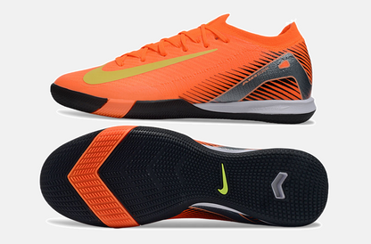 Chuteira Futsal Nike Mercurial Air Zoom Vapor 16 IC -  Laranja, Preta e Verde - vista traseira