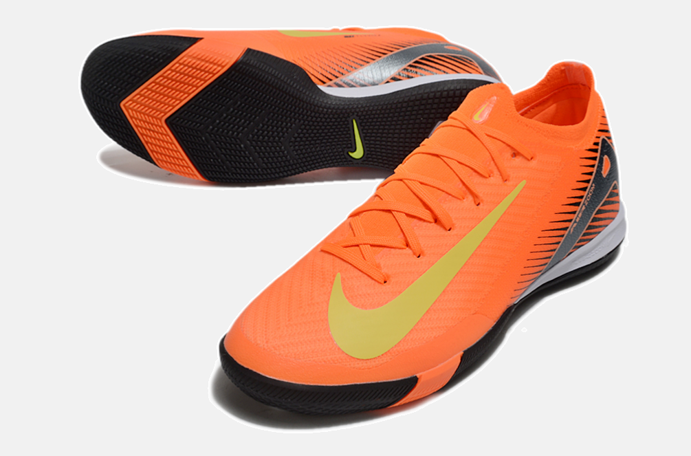 Chuteira Futsal Nike Mercurial Air Zoom Vapor 16 IC -  Laranja, Preta e Verde - detalhe