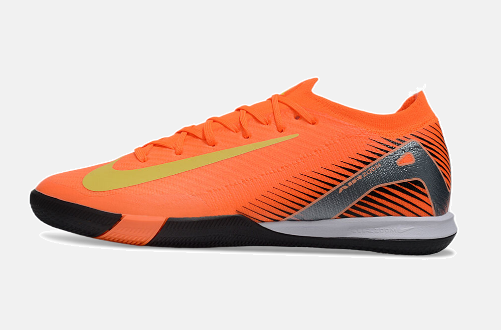 Chuteira Futsal Nike Mercurial Air Zoom Vapor 16 IC -  Laranja, Preta e Verde - imagem 4