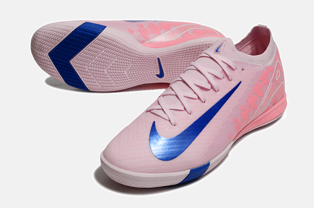 Chuteira Futsal Nike Mercurial Air Zoom Vapor 16 IC - Rosa e Azul - detalhe