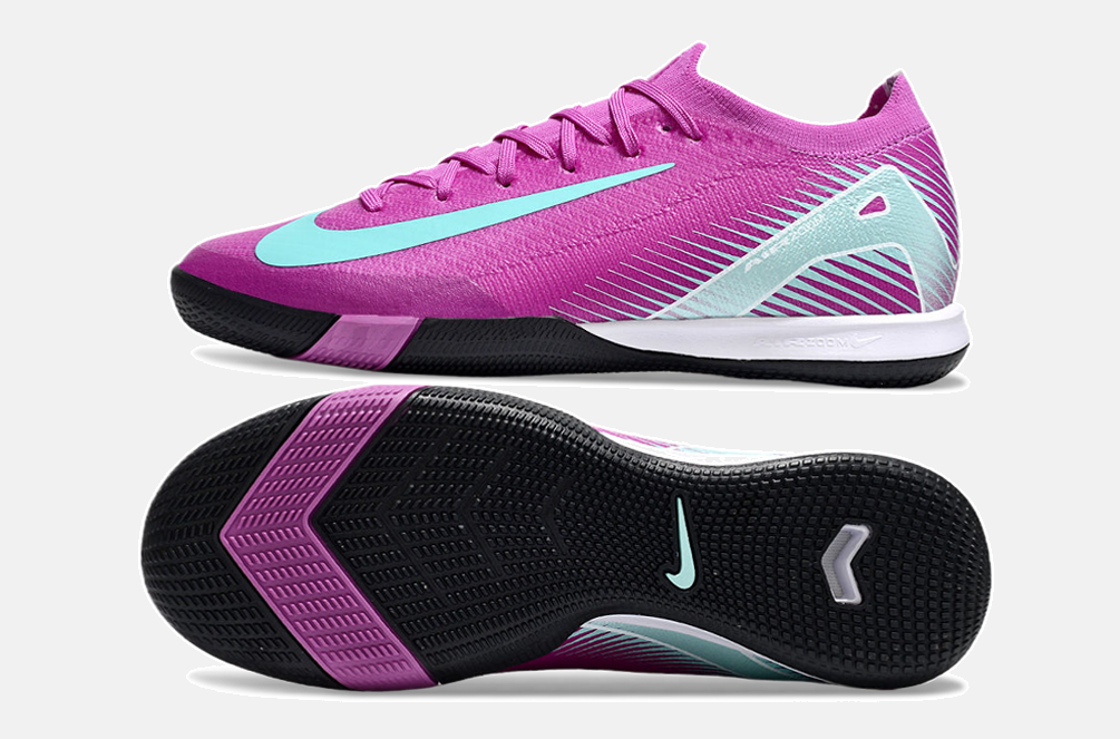 Chuteira Futsal Nike Mercurial Air Zoom Vapor 16 IC - Roxa e Azul - vista traseira