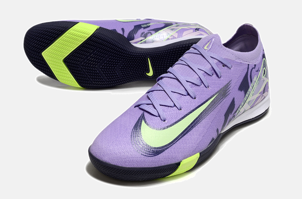 Chuteira Futsal Nike Mercurial Air Zoom Vapor 16 IC - Roxa e Verde - detalhe